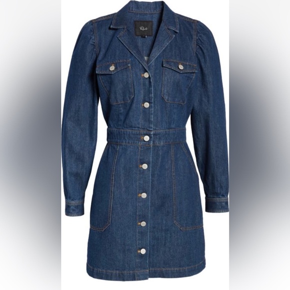 Rails Lisette button down long sleeve denim shirtdress NEW Size Small - Picture 15 of 15
